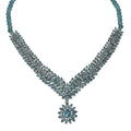 Betroka Blue Apatite Necklace 18-20 Inches in Platinum Over Sterling Silver 57.60 ctw - Sticky add to cart bar