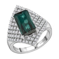 Certified & Appraised Rhapsody 950 Platinum AAAA Monte Belo Indicolite and E-F VS Diamond Ring (Size 10.0) 10.65 Grams 4.35 ctw - Sticky add to cart bar