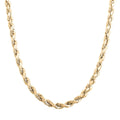 10K Yellow Gold 5mm Laser Rope Necklace 22 Inches 9 Grams - Sticky add to cart bar