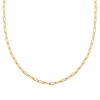 14K Yellow Gold 1mm Paperclip Chain Necklace 18 Inches 1.1 Grams
