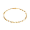 14K Yellow and White Gold Cuban Pave Chain Bracelet (8.00 In) 3.50 Grams - Sticky add to cart bar