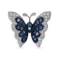 Venice Blue Diamond I1-I2 and Diamond Butterfly Pendant in Platinum Over Sterling Silver 0.33 ctw - Sticky add to cart bar
