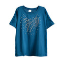 Turquoise Bat Wing Polyester Knit Sleeve Shirt - One Size Fits Most - Sticky add to cart bar