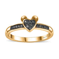 Venice Blue Diamond 12-I3 Heart Ring in Vermeil Yellow Gold Over Sterling Silver (Size 8.0) 0.10 ctw - Sticky add to cart bar