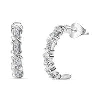 Simulated Diamond 0.30 ctw Stud Earrings in Sterling Silver