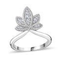 Moissanite Ring in Platinum Over Sterling Silver (Size 6.0) 0.20 ctw - Sticky add to cart bar