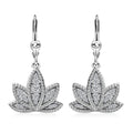 Moissanite Lever Back Earrings in Platinum Over Sterling Silver 0.40 ctw - Sticky add to cart bar