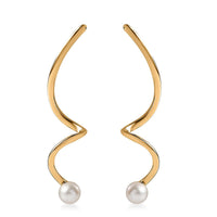 Freshwater Pearl Earrings in Vermeil Yellow Gold Over Sterling Silver