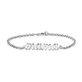 Platinum Over Sterling Silver Bracelet (7.25 In) (4.25 g) - Sticky add to cart bar