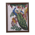 Handcrafted Gemstone Peacock Wall Painting (9"x7") (0.88 lbs) - Sticky add to cart bar