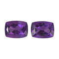 AA Amethyst Set of 2 (Cush 8x6 mm) 2.48 ctw Loose Gemstone - Sticky add to cart bar
