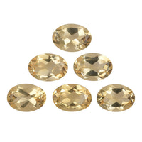 Brazilian Citrine Set of 6 (Ovl 7x5 mm) 4.03 ctw Loose Gemstone
