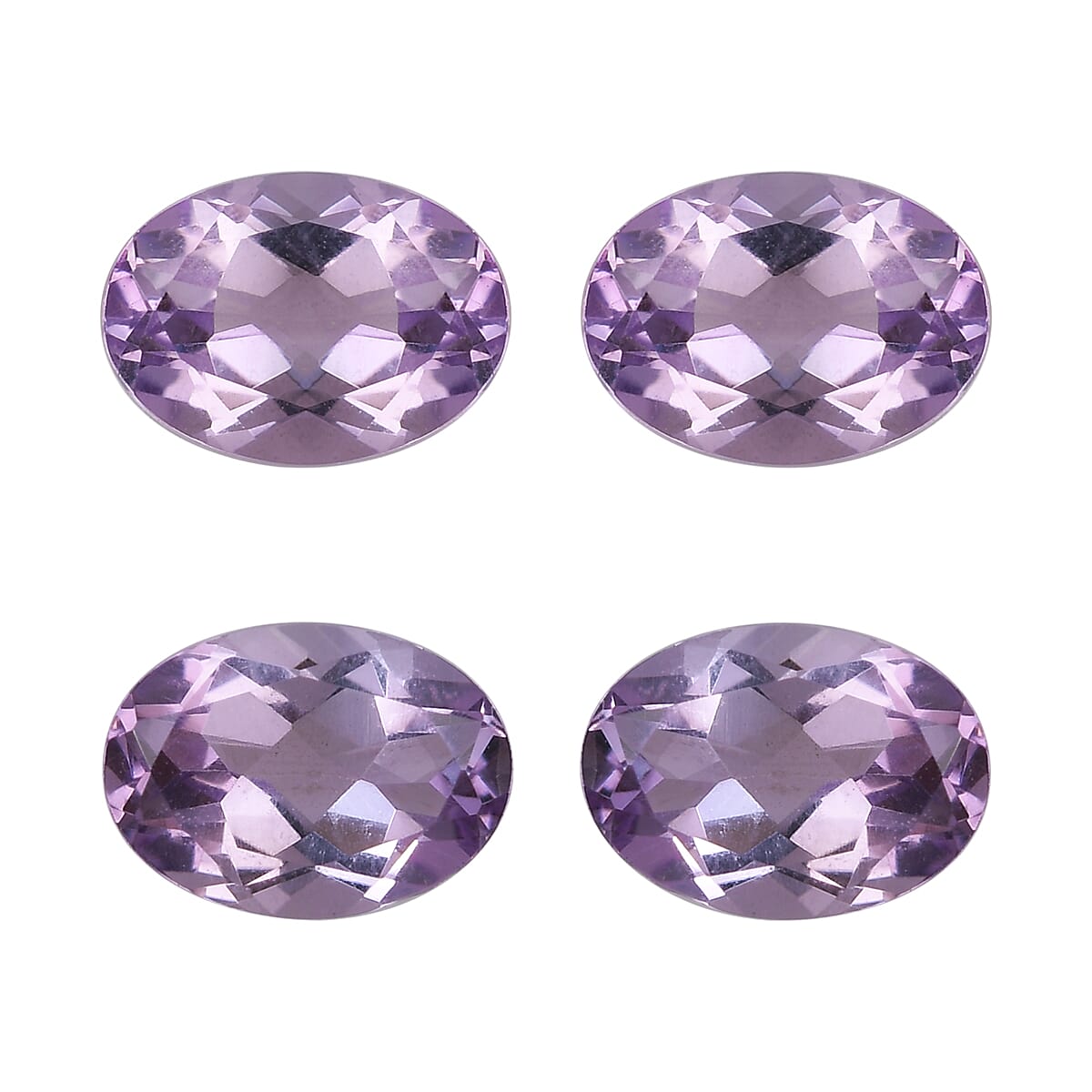 AA Rose De France Amethyst Set of 4 (Ovl 7x5 mm) 2.81 ctw Loose Gemstone