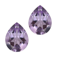 Rose De France Amethyst Set of 2 (Pear 9x7 mm) 2.86 ctw Loose Gemstone