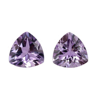 Rose De France Amethyst Set of 2 (Trl 8 mm) 2.90 ctw Loose Gemstone