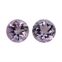 Rose De France Amethyst Set of 2 (Rnd 9 mm) 4.48 ctw Loose Gemstone