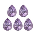 Rose De France Amethyst Set of 5 (Pear 8x6 mm) 4.78 ctw Loose Gemstone - Sticky add to cart bar