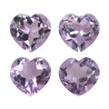 Rose De France Amethyst Set of 4 (Hrt 8 mm) 5.86 ctw Loose Gemstone - Sticky add to cart bar