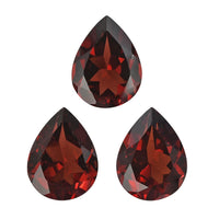 Mozambique Garnet Set of 3 (Pear 8x6 mm) 3.53 ctw Loose Gemstone