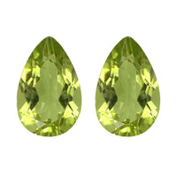 Peridot Set of 2 (Pear 9x6 mm) 2.52 ctw Loose Gemstone