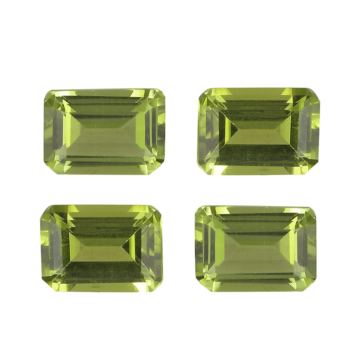 Peridot Set of 4 (Oct 7x5 mm) 3.57 ctw Loose Gemstone