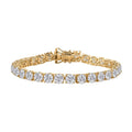 D'Joy Moissanite 14.60 ctw Bracelet in Rhodium Over Sterling Silver (7.25 In) - Sticky add to cart bar