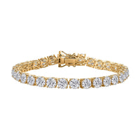 D'Joy Moissanite 14.60 ctw Bracelet in Rhodium Over Sterling Silver (7.25 In)