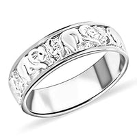Elephant Ring in Sterling Silver (Size 6.5)