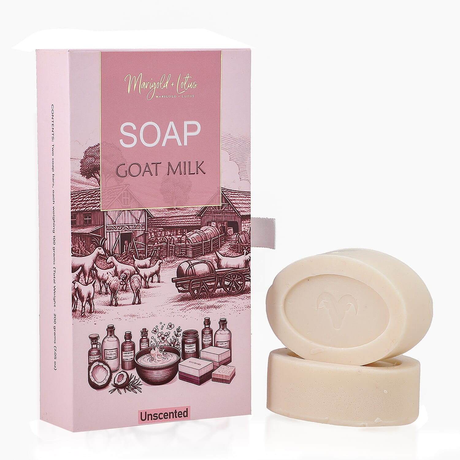 Marigold and Lotus Set of 2 Goat Milk - Vanilla