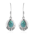 Artisan Crafted Blue Moon Turquoise Bear Paw Earrings in Sterling Silver 2.50 ctw - Sticky add to cart bar