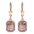 TLV Premium Marropino Morganite, Madagascar Pink Sapphire Lever Back Earrings in Vermeil RG Over Sterling Silver 2.00 ctw - Sticky add to cart bar
