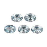Sky Blue Topaz Set of 5 (Ovl 7x5 mm) 4.50 ctw Loose Gemstone