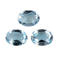 Sky Blue Topaz Set of 3 (Ovl 8x6 mm) 3.67 ctw Loose Gemstone - Sticky add to cart bar