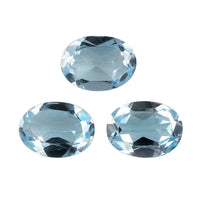 Sky Blue Topaz Set of 3 (Ovl 8x6 mm) 3.67 ctw Loose Gemstone