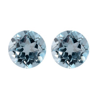 Sky Blue Topaz Set of 2 (Rnd 8 mm) 4.07 ctw Loose Gemstone