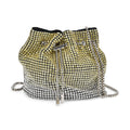 Gradually Change Color Yellow Crystal Bucket Bag (6.7"x4.3"x6.7") with Stainless Steel Strap - Sticky add to cart bar