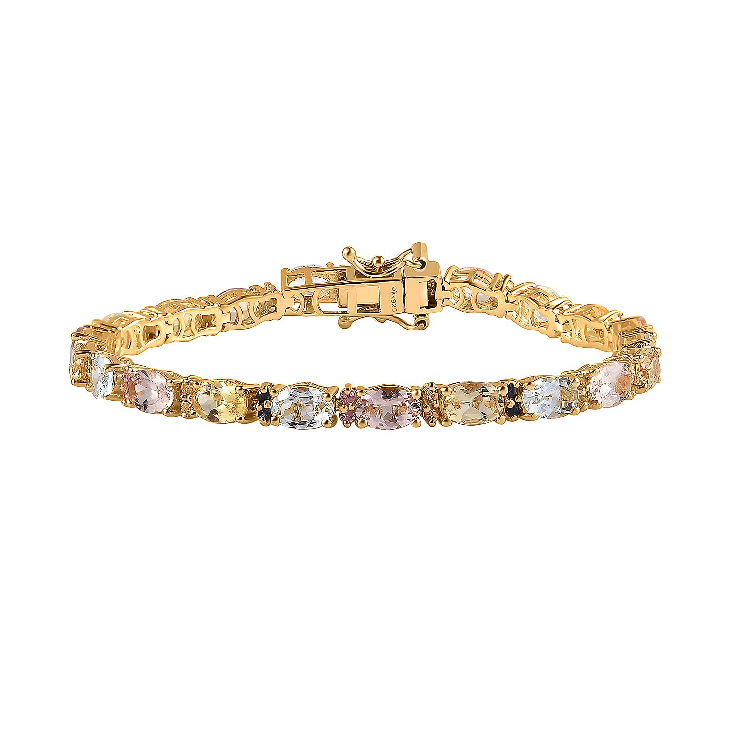 Tennis Bracelet in Platinum Over Sterling Silver