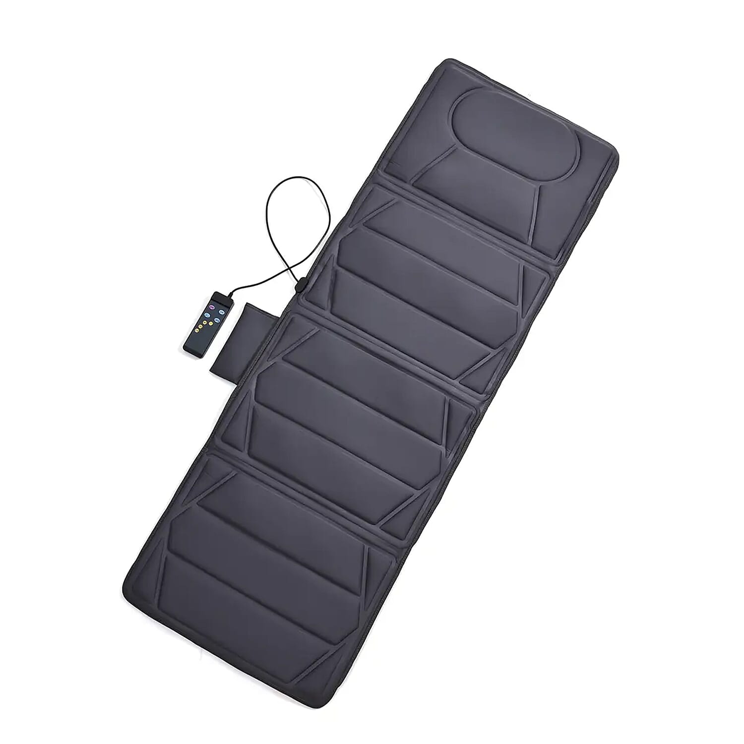 Gray Heat Massage Mat with 10 Motors (70.47"x23.62"x1.49")