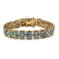 Betroka Blue Apatite Bracelet in Vermeil Yellow Gold Over Sterling Silver (6.50 In) 14.90 ctw