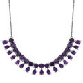 TLV African Amethyst Necklace (18 Inches) in Platinum Over Sterling Silver 14.50 ctw - Sticky add to cart bar