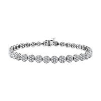 14K White Gold Diamond G-H SI3 Bracelet (7.00 In) 10.80 Grams 2.50 ctw