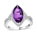 Premium Moroccan Amethyst, White Zircon Criss Cross Ring in Platinum Over Sterling Silver (Size 6.0) 3.25 ctw - Sticky add to cart bar
