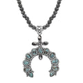 D'Joy Artisan Crafted Blue Moon Turquoise and White Buffalo Naja Necklace 18-20 Inches in Sterling Silver 9.90 ctw - Sticky add to cart bar