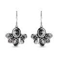 Artisan Crafted White Buffalo Earrings in Black Oxidized Sterling Silver 10.90 ctw - Sticky add to cart bar