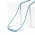 Rhapsody 950 Platinum AAAA Santa Maria Aquamarine Beaded Graduated Necklace 18-20 Inches 70.00 ctw - Sticky add to cart bar