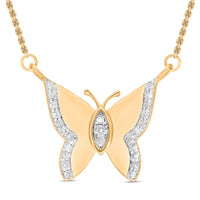 White Diamond 0.15 ctw Necklace in Vermeil Yellow Gold Over Sterling Silver 20 Inches