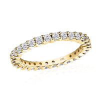 10K Yellow Gold Moissanite Eternity Band Ring (Size 10.0) 0.85 ctw
