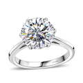 Rhapsody 950 Platinum Moissanite Solitaire Ring (Size 10.5) (4.80 g) 3.30 ctw - Sticky add to cart bar