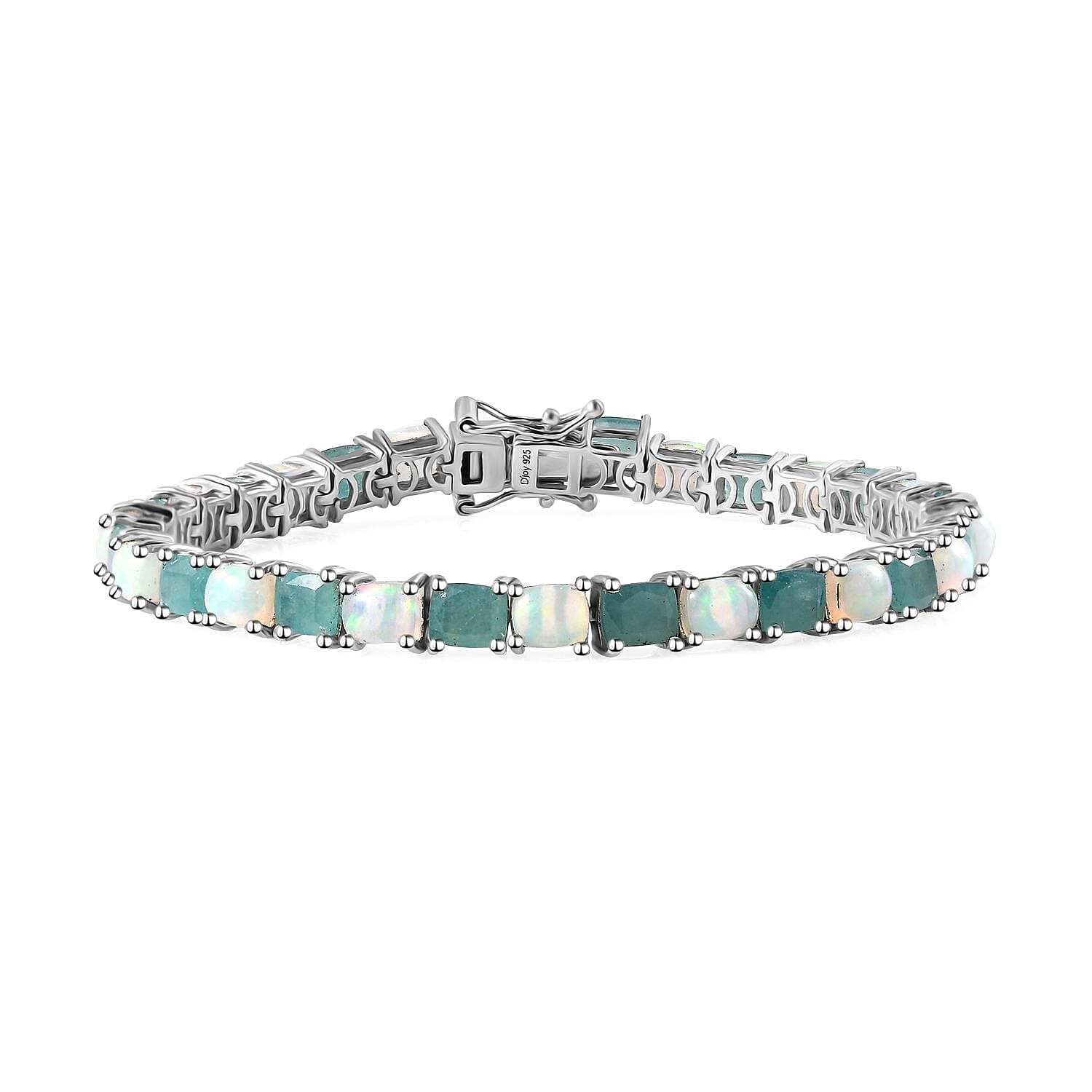 Premium Grandidierite and Ethiopian Welo Opal Bracelet in Platinum Over Sterling Silver (8.00 In) 14.00 ctw