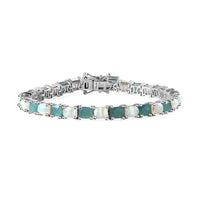 Premium Grandidierite and Ethiopian Welo Opal Bracelet in Platinum Over Sterling Silver (8.00 In) 14.00 ctw